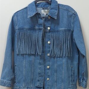 Rails Blue Fringe Denim Country Western Jacket M